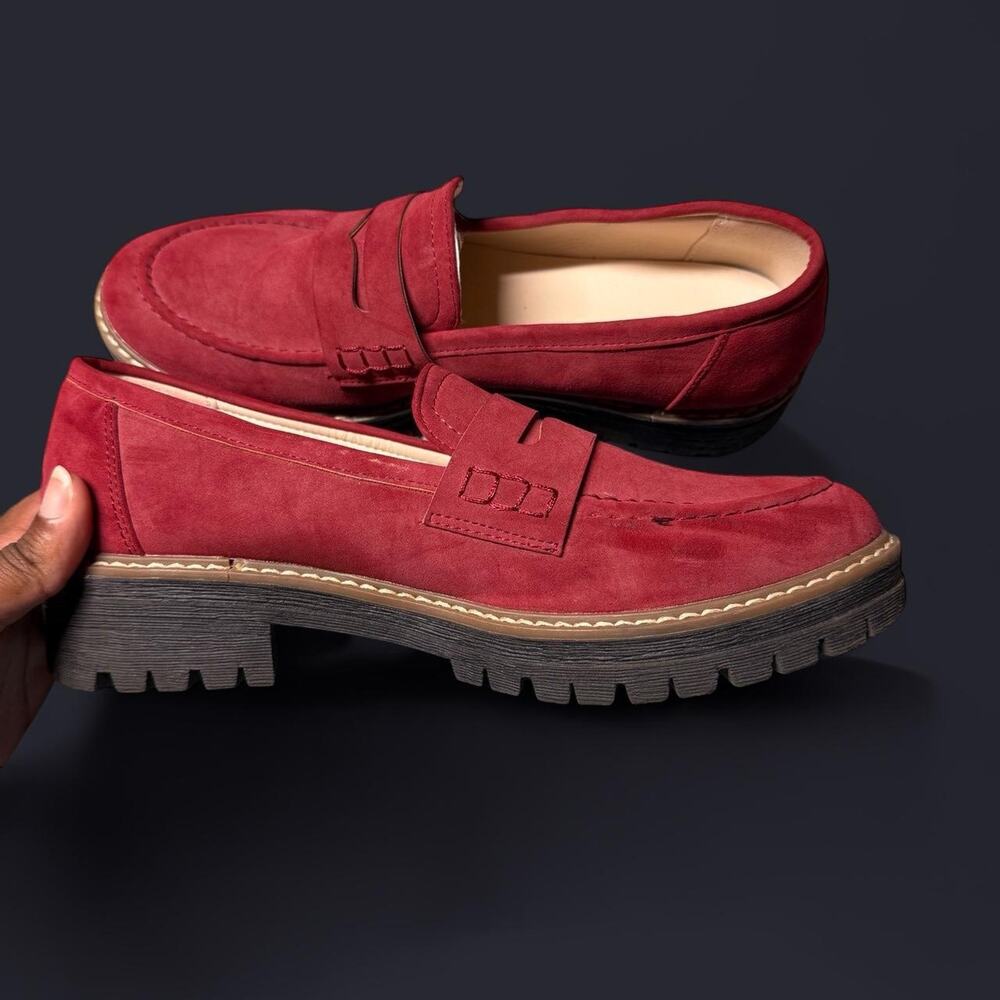 Burgundy loafers